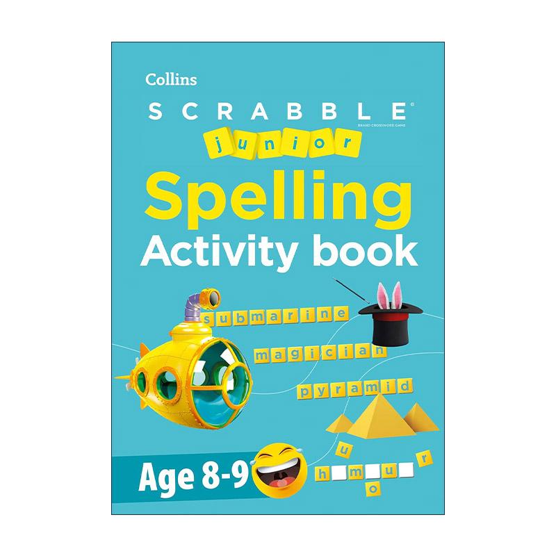 英文原版 Collins SCRABBLE? Junior Spelling Activity Book Age 8-9 柯林斯少儿拼写练习活动书 英文版 进口英语原版书籍
