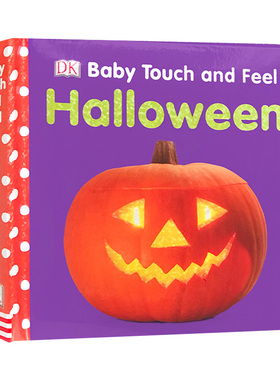 英文原版绘本 DK系列 宝贝 摸摸万圣节 Baby Touch and Feel Halloween0-1-3岁宝宝触摸感低幼儿童英语早教启蒙亲子共读