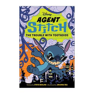 书籍 进口英语原版 探员史迪奇系列2 Agent Stitch 迪士尼儿童推理小说 Trouble The 英文版 英文原版 with 精装 Toothoids