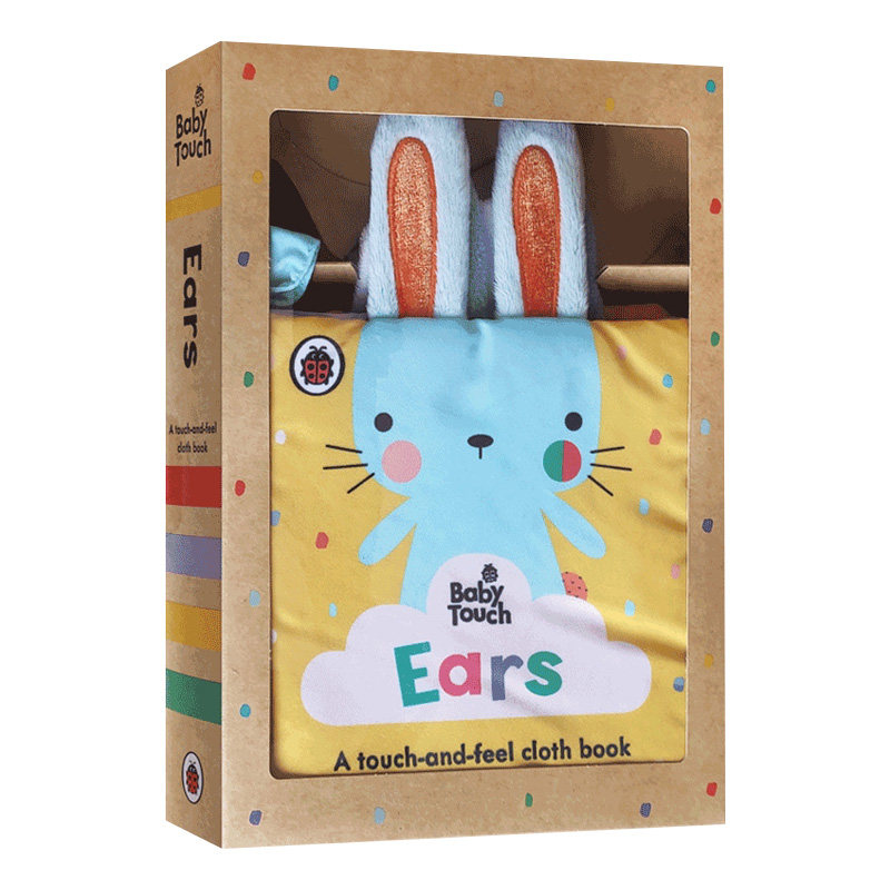 baby touch ears cloth book 宝宝触摸书 耳朵 英文版 进口英语原版