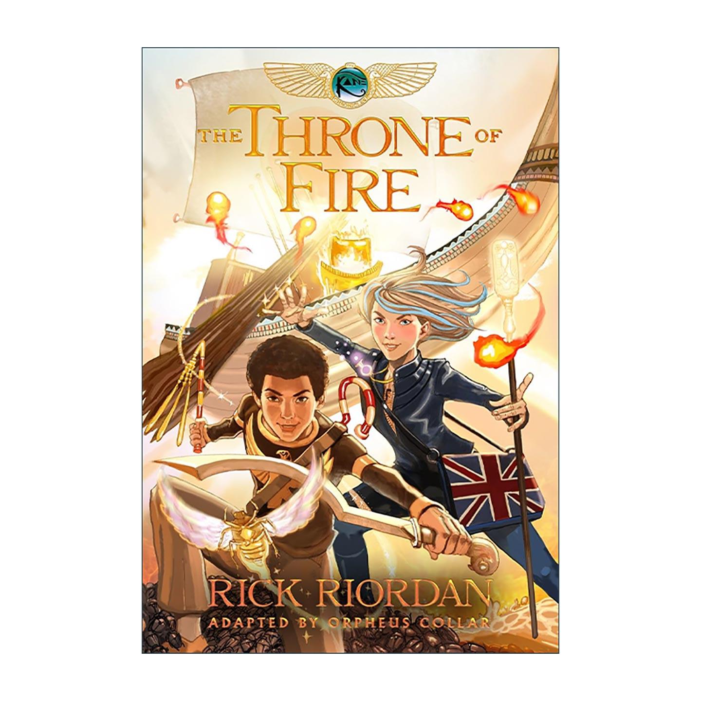 英文原版 The Kane Chronicles 02 The Throne of Fire 埃及守护神系列2 凯恩与烈焰王座 漫画版 Percy Jackson波西杰克逊第三季