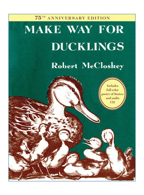 英文原版绘本 Make Way for Ducklings 让路给小鸭子 75周年纪念精装收藏版 凯迪克金奖 Robert McCloskey 英文版 进口英语原版书