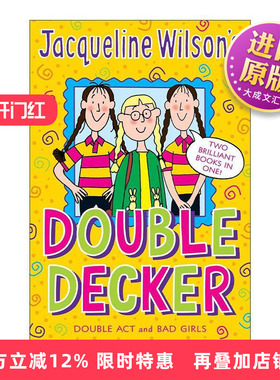 英文原版 Jacqueline Wilson Double Decker 杰奎琳·威尔逊 女孩友谊二合一故事书 英文版 进口英语原版书籍