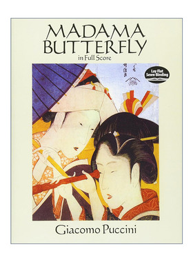 英文原版 Madama Butterfly in Full Score 贾科莫·普契尼歌剧蝴蝶夫人全谱 Giacomo Puccini 英文版 进口英语原版书籍