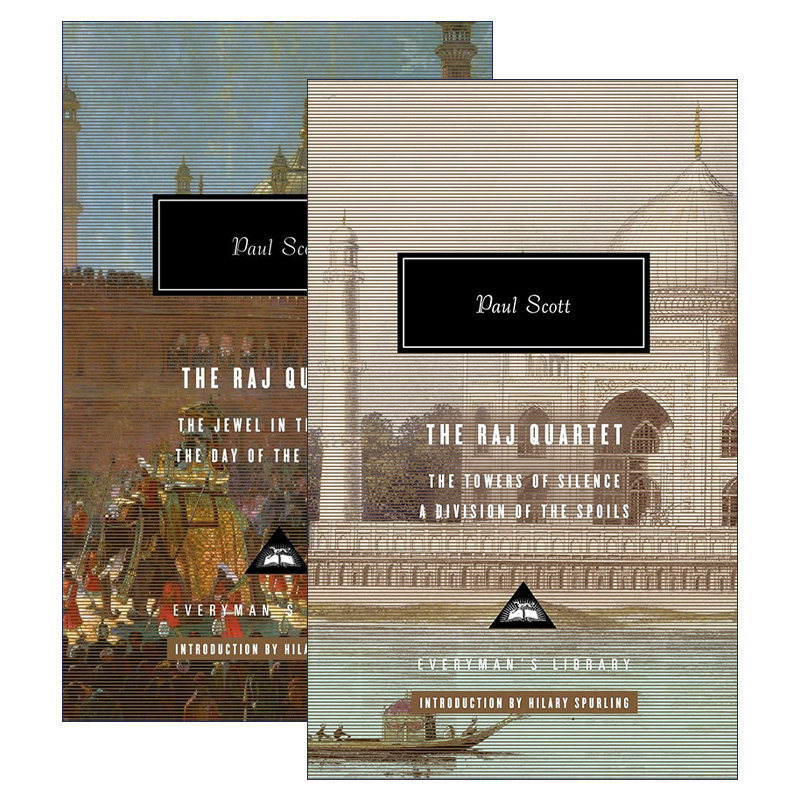 英文原版 The Raj Quartet Everyman's Library 统治四部曲2册 Paul Scott 人人图书馆精装收藏版 美版 英文版 进口英语原版书籍