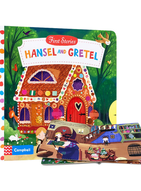 韩塞尔与葛雷特 英文原版 First Stories Hansel and Gretel BUSY系列 童话篇 纸板机关操作活动书 英文版进口英语书籍儿童图书