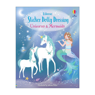 英文原版 Sticker Dolly Dressing Unicorns and Mermaids 多莉贴纸 独角兽和美人鱼 英文版 进口英语原版书籍