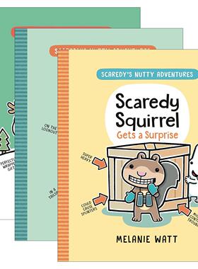 英文原版 Scaredy's Nutty Adventures 松鼠小嘀咕疯狂冒险系列1-3册 儿童漫画章节桥梁故事书 英文版 进口英语原版书籍