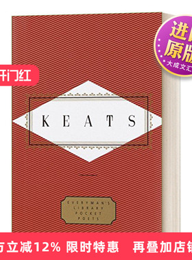 英文原版 Keats Poems Edited by Peter Washington 约翰·济慈 诗歌 人人图书馆口袋诗人系列 精装 英文版 进口英语原版书籍
