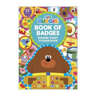 英文原版 Hey Duggee Duggee’s Book of Badges 嗨道奇 道奇的奖章之书 趣味贴纸书 英文版 进口英语原版书籍