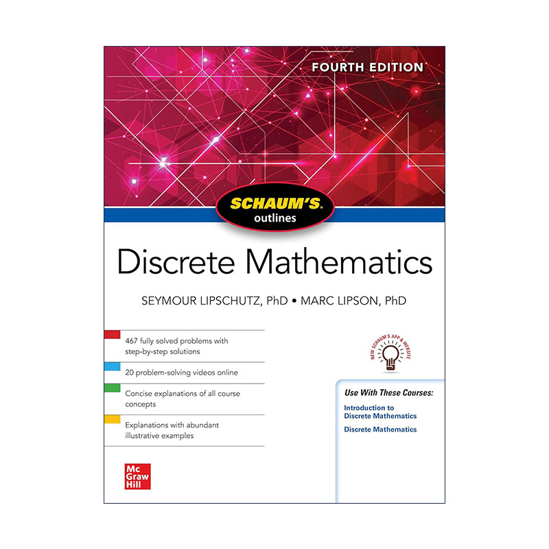 英文原版 Schaums Outline of Discrete Mathematics 全美经典学习指导系列 离散数学 第4版 英文版 进口英语原版书籍