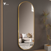 轻奢穿衣镜壁挂全身试衣镜贴墙带框家用卧室挂墙欧式 客厅玄关定制