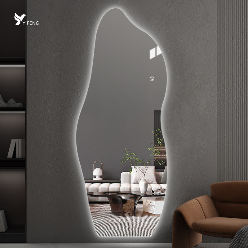 智能全身镜壁挂异形带灯家用挂墙式穿衣镜衣帽间入户玄关试衣镜子