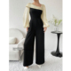 时尚 百搭轻奢连体裤 Slanted 御姐范斜领显瘦长袖 collar jumpsuit