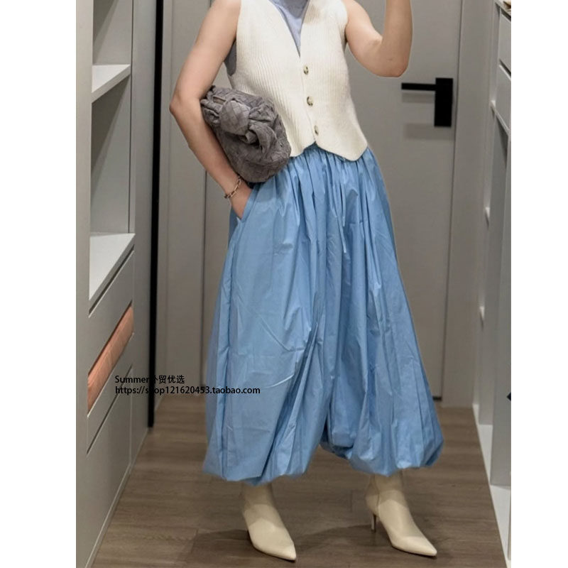 2025夏欧美宽松束脚裤个性休闲9分灯笼裤女 Lantern skinny pants