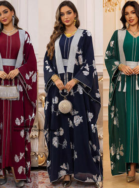 东南亚刺绣开衫连衣裙大袍两件套Embroidered cardigan dress set