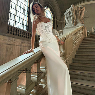 法式复古蕾丝抹胸上衣包臀半身裙套装Lace bodice and skirt suit