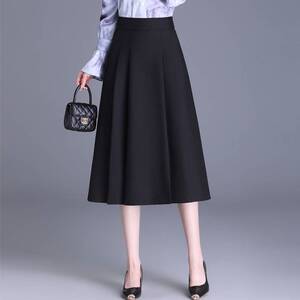 专柜品牌时尚半身裙春秋季新款中长款2026年新款高腰大摆裙垂感A