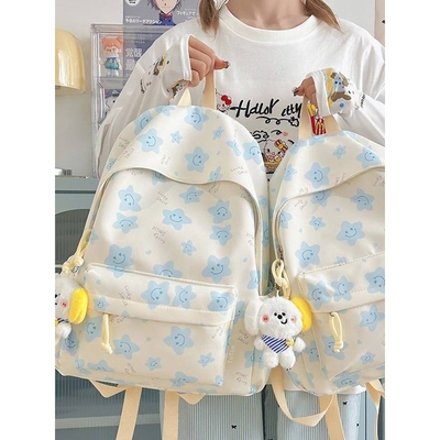 专柜品牌新款高颜值日系ins清新甜美可爱星星背包初高中生轻便旅