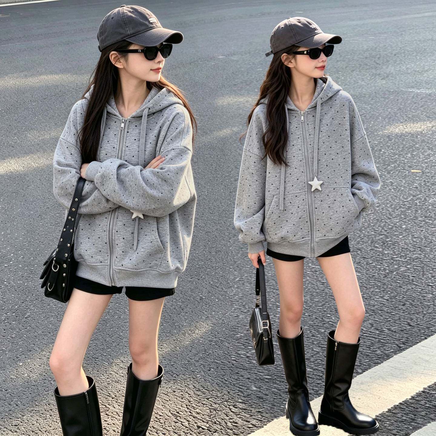专柜品牌女童连帽外套春款2026新款洋气小学生春装开衫上衣儿童休