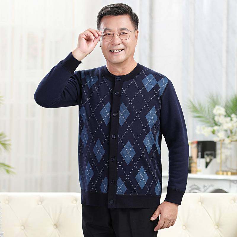 专柜品牌中老年人情侣加绒加厚保暖内衣套装女士加厚加绒印花秋衣