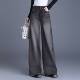 女高腰显瘦百搭宽松直筒长裤 灰色牛仔阔腿裤 新款 专柜品牌2026春季