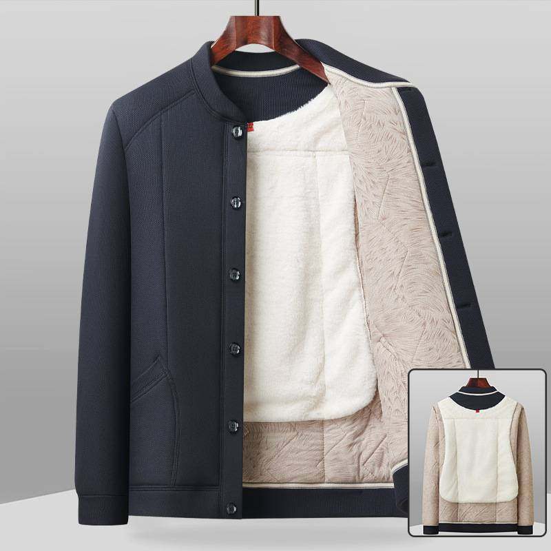 专柜品牌中年男士外套棉服爸爸冬装保暖中老年男棉衣短版棉袄秋冬