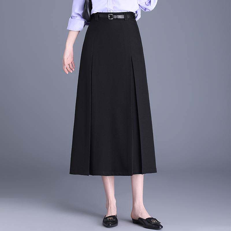 专柜品牌时尚显瘦a字半身裙女2026春秋新款气质通勤西装裙高腰垂