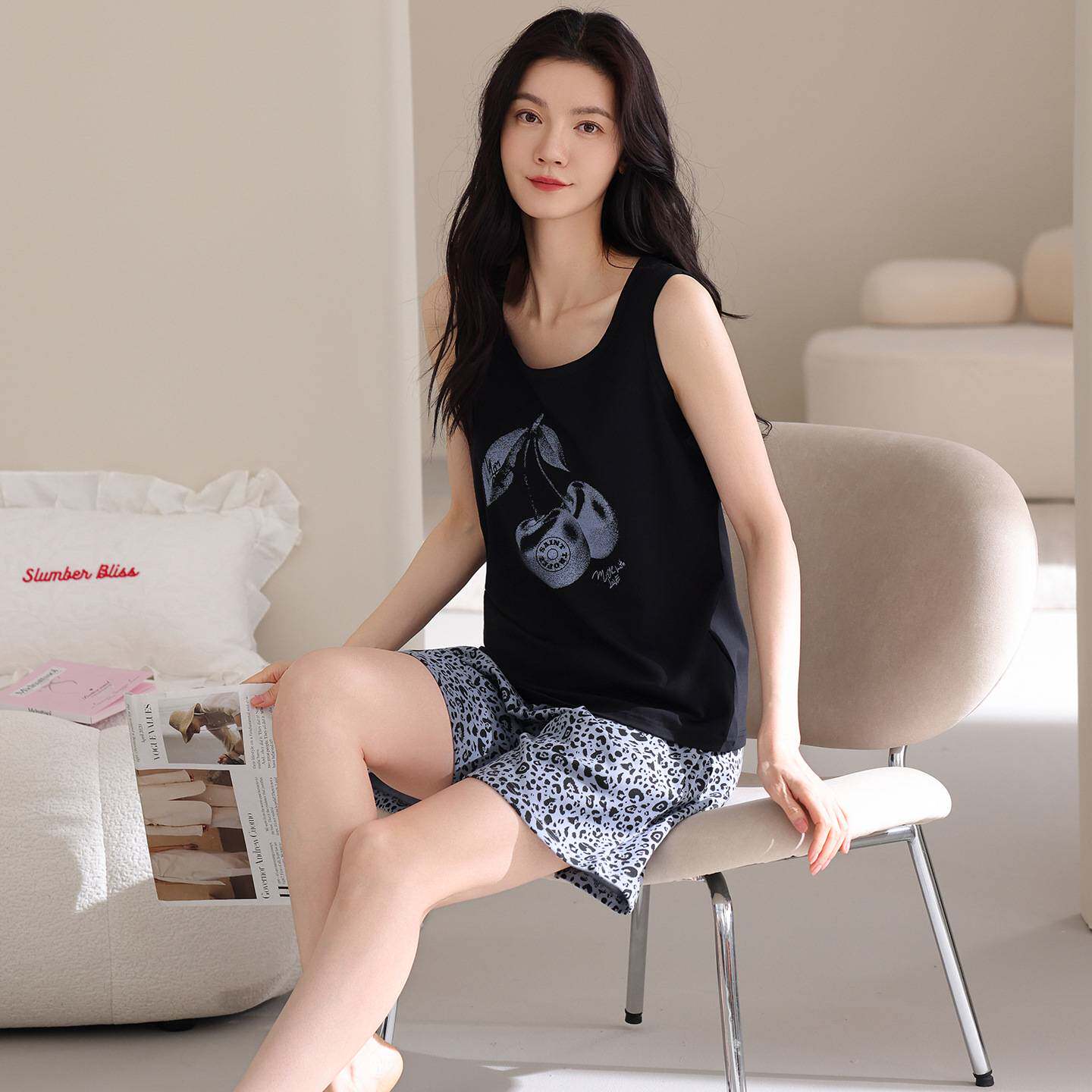 专柜官方睡衣女款2026新款夏季女士莫代尔棉高级感背心短裤家居服