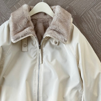 【老客入！大厂】1-2周发 高圆圆 超显白环保皮草毛绒外套SDYA859
