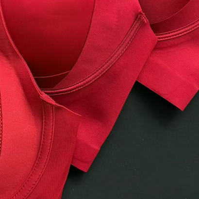 【老客入！大厂】5-7天发 喜庆红 朦胧感缎面网纱蕾丝文胸SZLZ483,运动服/休闲服装,运动内衣套装,淘宝优惠券,粉丝福利购,淘宝优惠卷