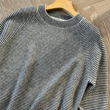 【老客入！大厂】 1-2周发 女松弛感复古黑白羊绒针织毛衣SDYA833