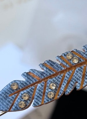 【老客入 ZHENG！】1-2周发 高级感 浪漫树叶字母钻饰发夹SDYA929