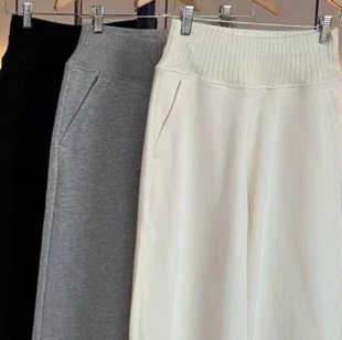 ZHENG 5天发货 女款 XM015 加宽针织腰头阔腿休闲裤 老客入