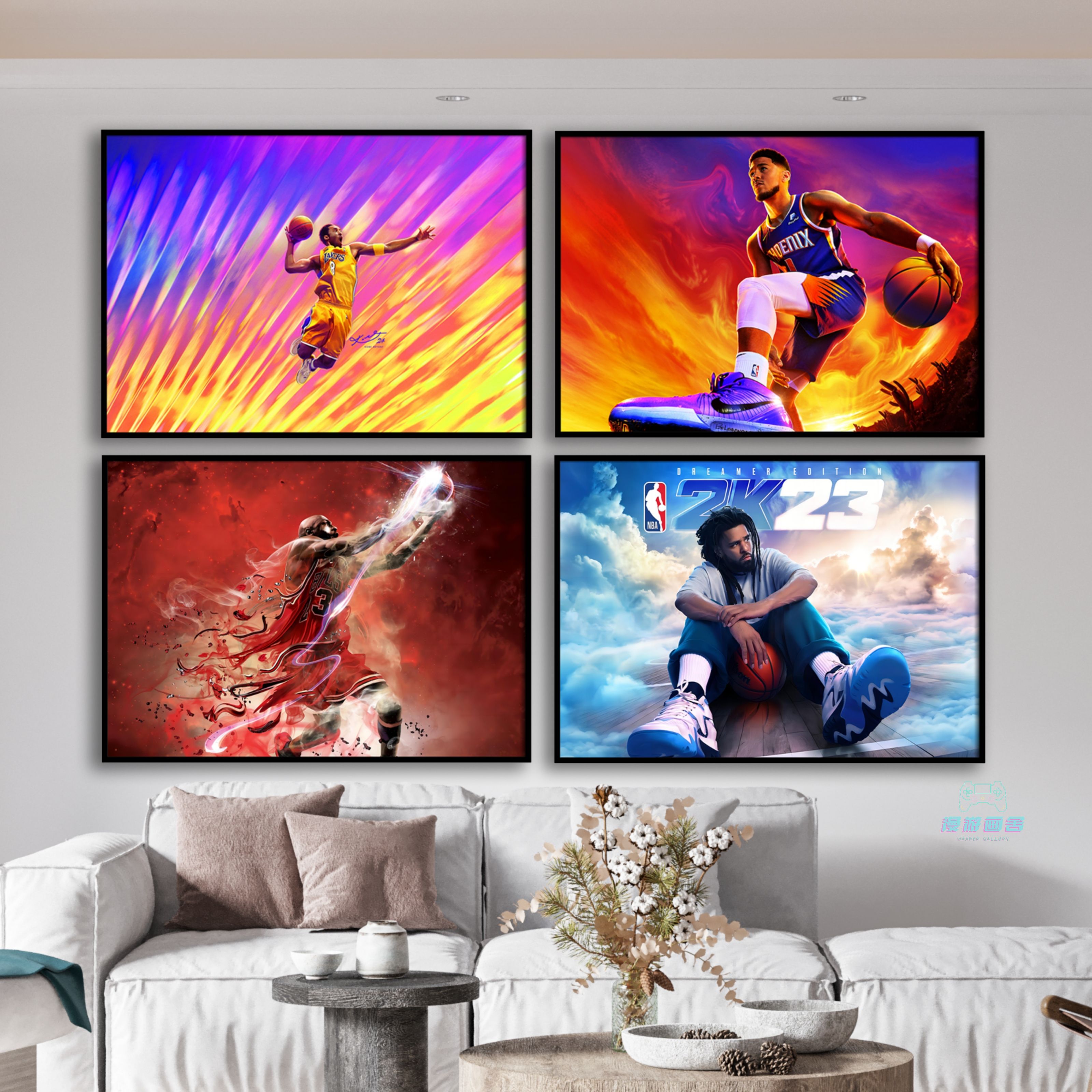 NBA 2K游戏装饰画挂画主机电竞房客厅卧室书房玄关电玩篮球定制