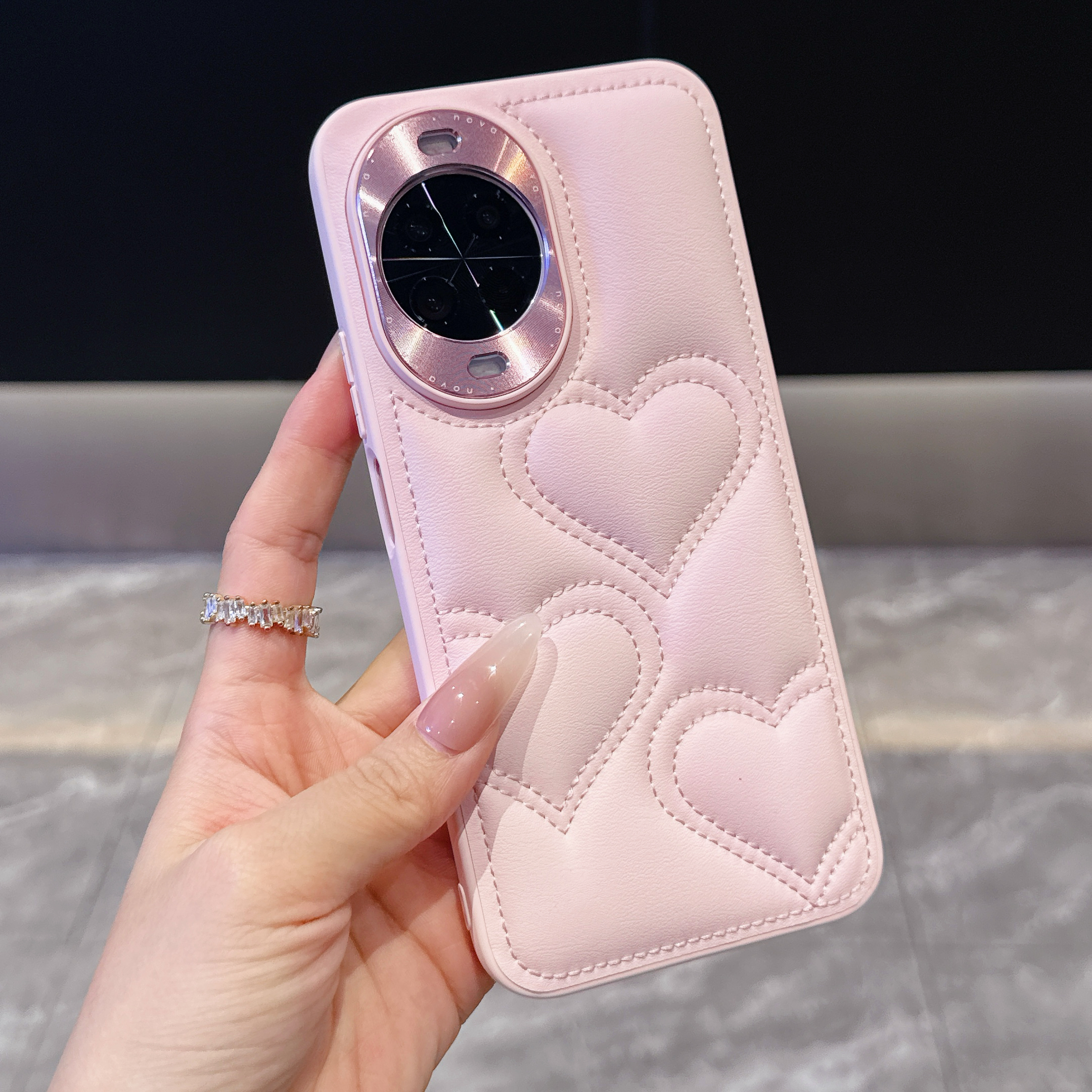 奢华爱心小香风全包防摔手机壳