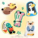 趣壳制作室原创卡通可爱鼠标垫少女桌垫北极熊兔子多巴胺配色超大