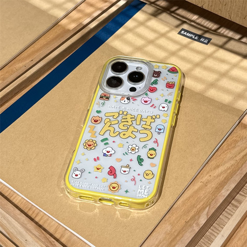 全新二合一适用苹果17/16promax夏日透明亮黄iphone14手机壳13卡通碎花华为mate70保护套小米15学生男女OPPO