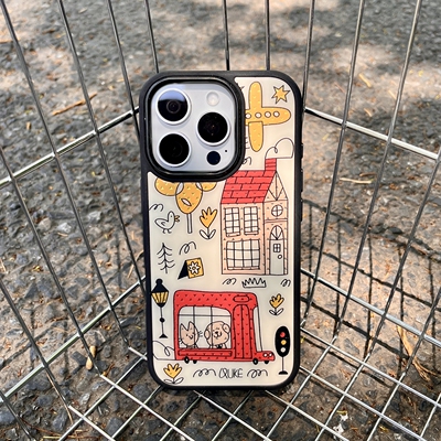 手感超棒！神甲壳全包相机键适用苹果17/16promax磁吸手机壳15PLUS磨砂iphone14pro鎏金13保护套卡通插画12