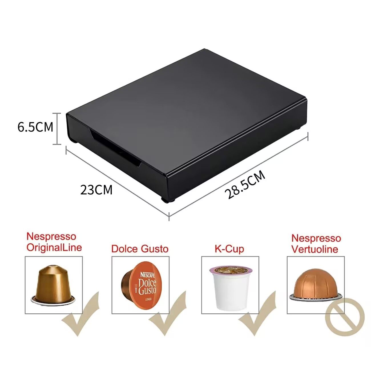 Vertuo咖啡胶囊抽屉收纳盒