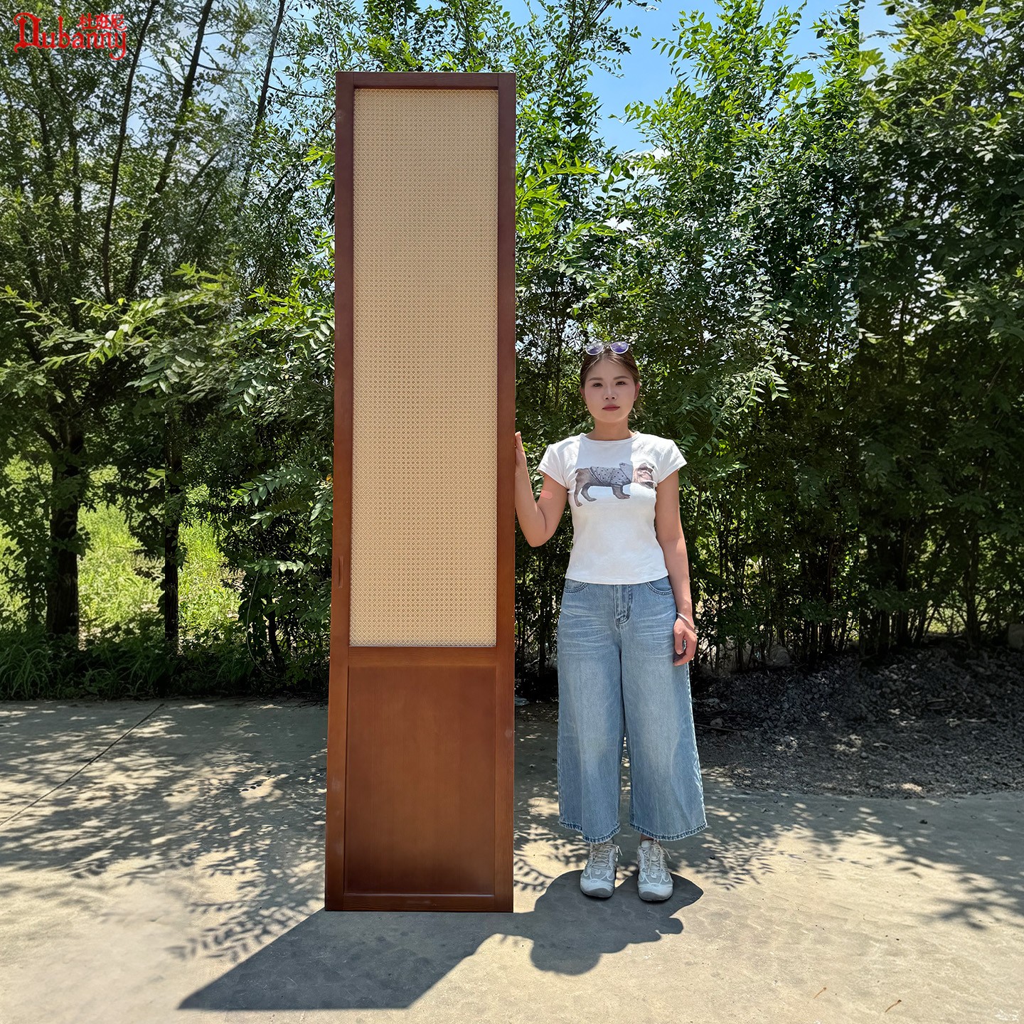藤编门隔断门推拉移门图片