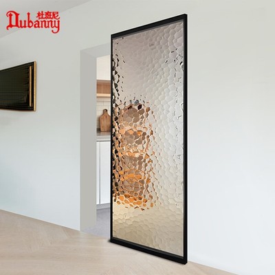 幽灵门卫生间隐形玻璃推拉移门镜子门厕所无轨铝合金谷仓门悬浮门