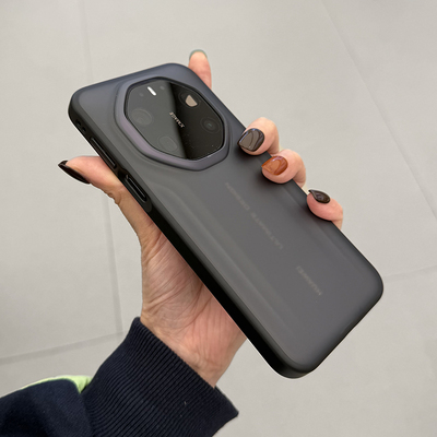 适用于华为mate80rs手机壳磨砂透明Mate80rs非凡大师全包防摔软边新款防指纹保护壳简约肤感黑色