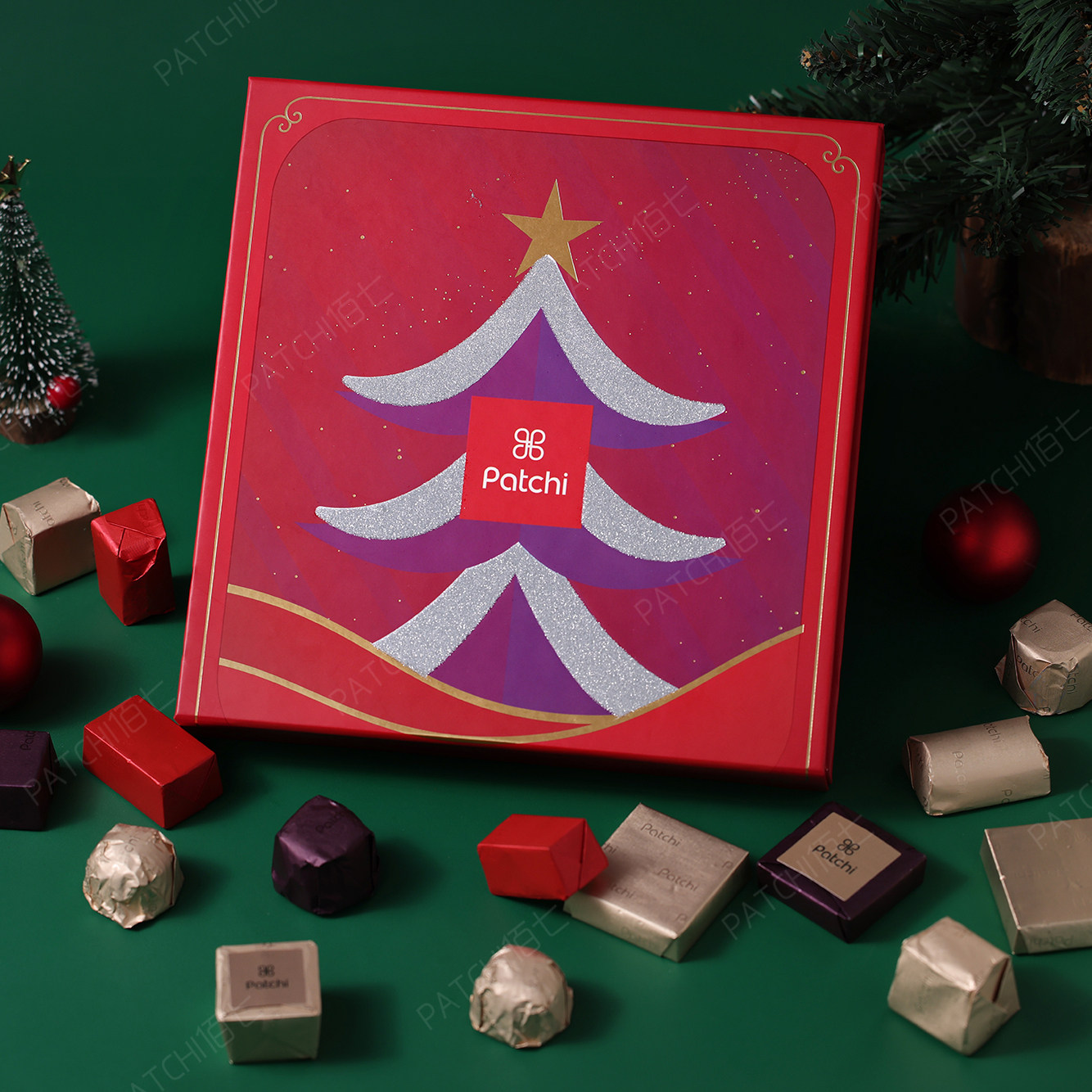 迪拜代购 迪拜Patchi巧克力 精美圣诞限定礼盒单层双层礼盒集合