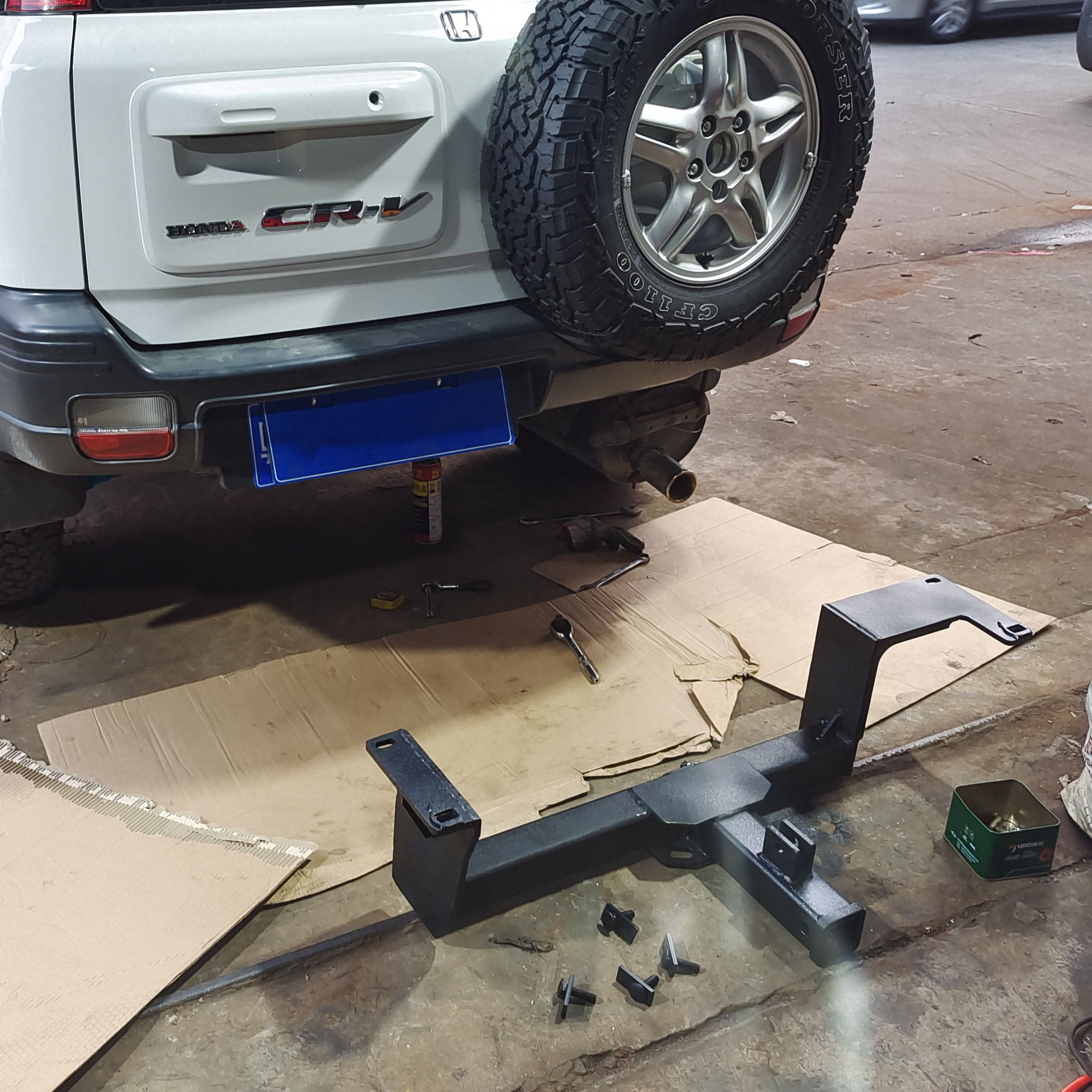 适用于本田第一代crv拖车杠拖车钩流氓钩牵引房车crv改装防追尾