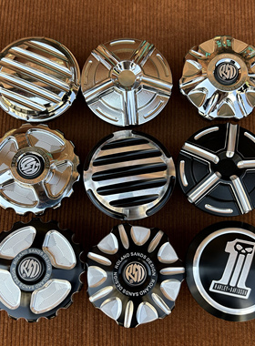 哈雷883街霸路威st肥仔突破48滑翔改装油箱盖镀铬黑色切削通用