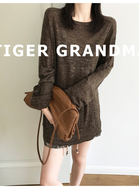 大奇TG【会呼吸的宽松大T】亚麻混纺慵懒高级感显瘦上衣极简风