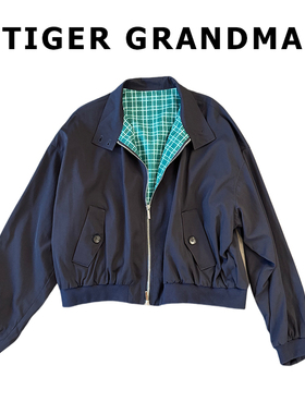 大奇TG 【率性复古】Miu系撞色格纹内里夹克外套