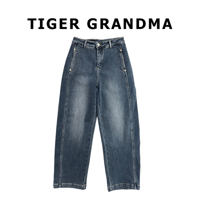 大奇TG 竹纤维一体磨绒-立裁解构微香蕉牛仔裤-重塑双腿动态美学