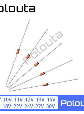 BZX55C 9.1/10/11/12/13/15/16/18/22/24/27/30V 0.5W 稳压二极管